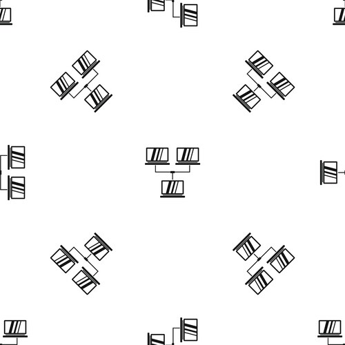 Exchange of data between computers pattern vector image