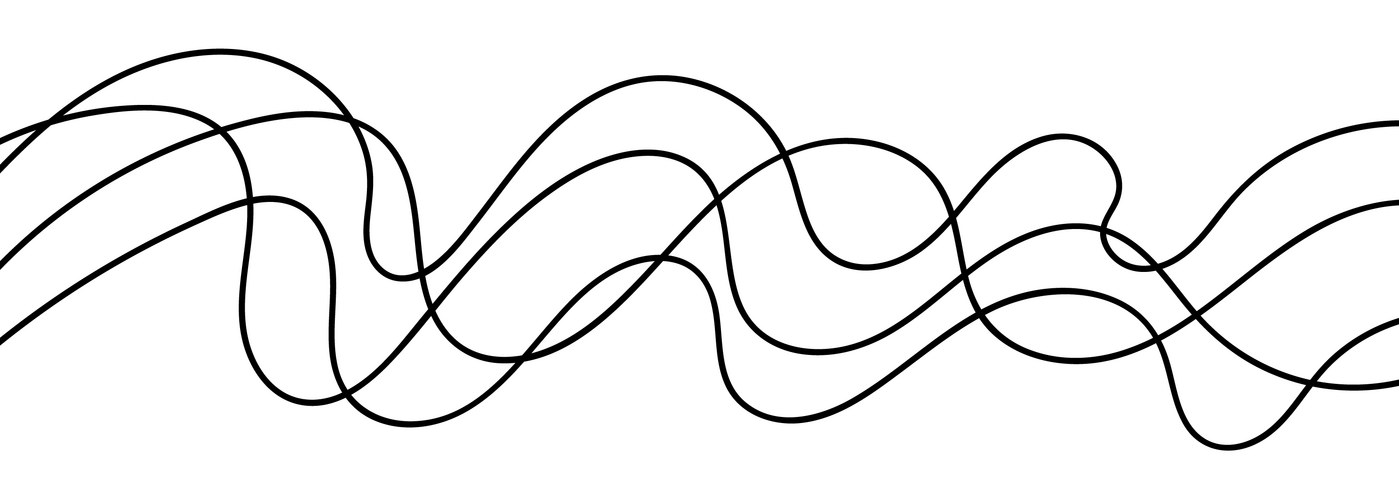 Continuous squiggle cable line creating abstract – Royalty-Free Vector ...