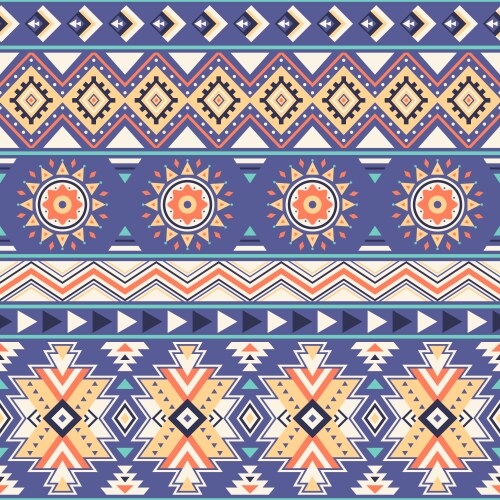 Aztec geometric seamless pattern Royalty Free Vector Image