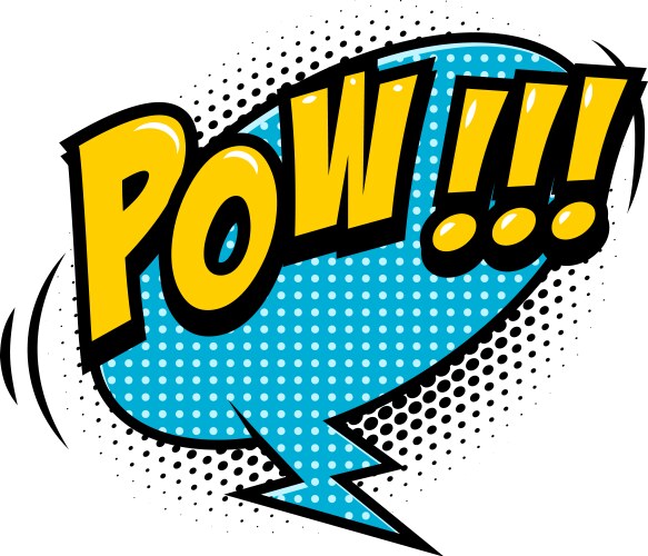 Comic POW Speech Bubble Vector Image