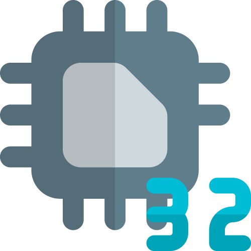Processing unit with a 32-bit data capacity vector image