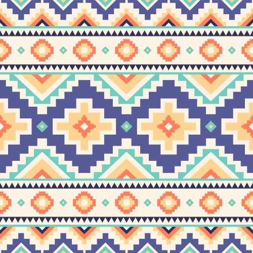 Tribal geometric seamless pattern vector image