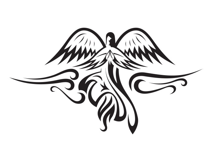 Angel wings - minimalist and simple silhouette Vector Image