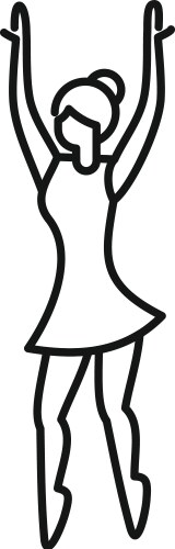 Ballerina Outline - Dance Icon Vector Image