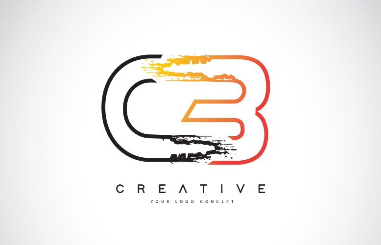 Ve creative modern logo design with orange Vector Image