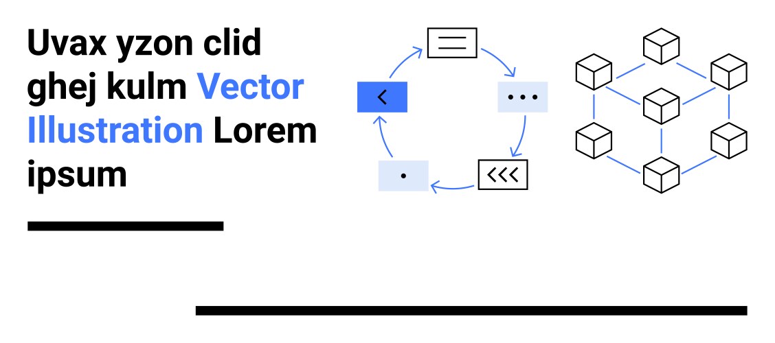 Workflow automation and blockchain concept vector image