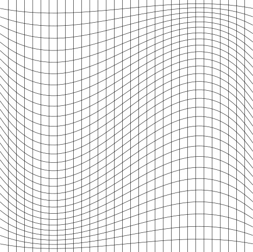 Grid mesh lattice grating with distort deform vector image