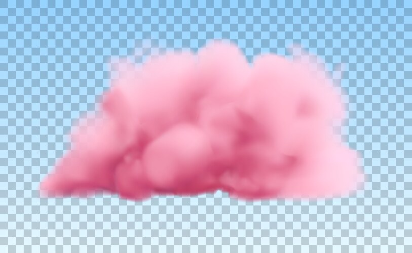 Realistic transparent cloud heart Royalty Free Vector Image