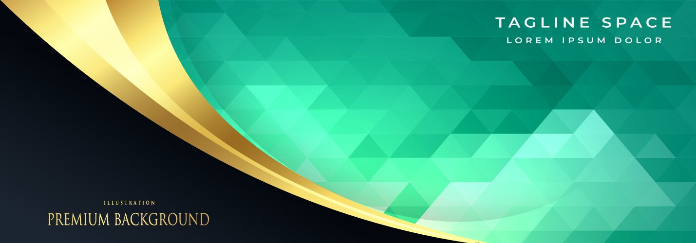 Luxury triangular pattern shape abstract banner vector image