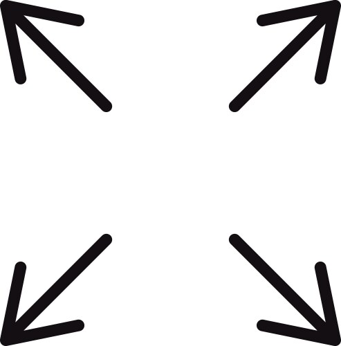 User interface maximize window button linear style vector image