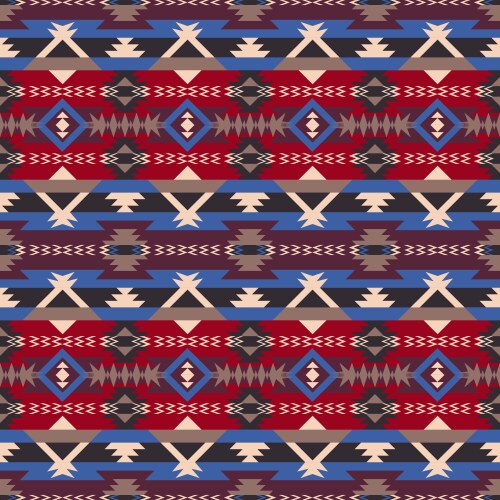 Native american indian aztec geometric seamless Vector Image