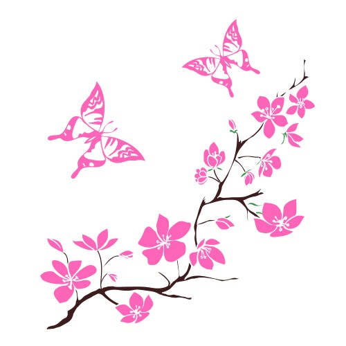 Cherry blossom Royalty Free Vector Image - VectorStock