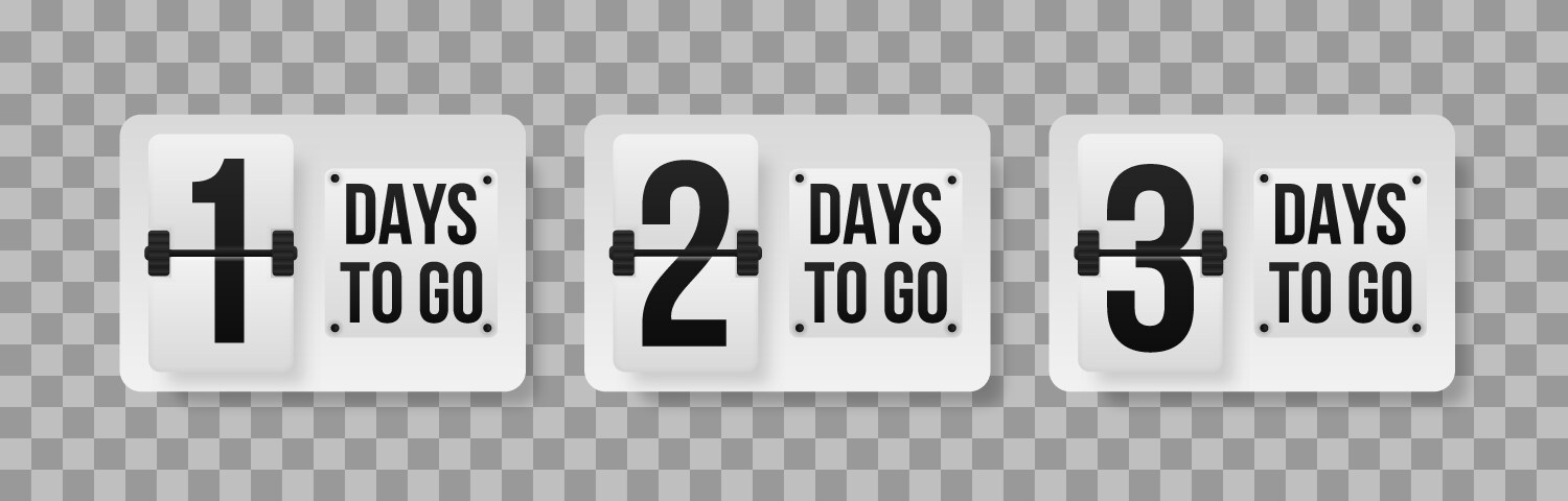 5 Days to Go Vector Images (over 1,700)