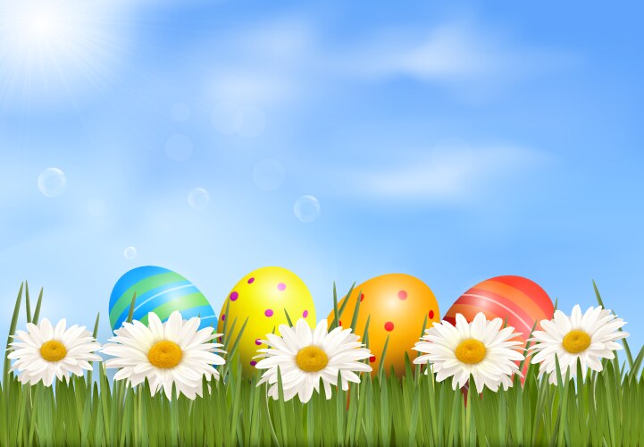 Easter eggs banner set Royalty Free Vector Image
