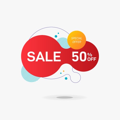 Sale banner decorative with modern colorful vector image