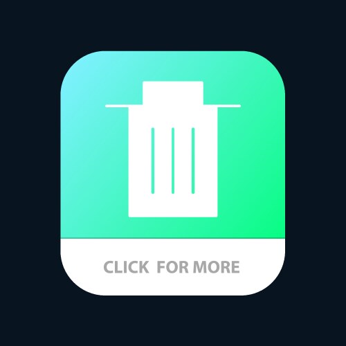 Delete interface trash user mobile app button vector image
