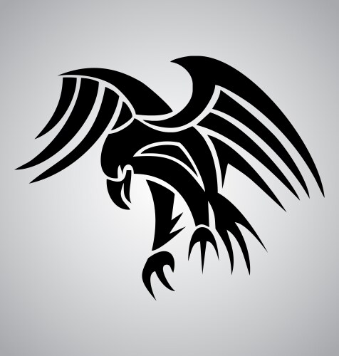 Tribal eagle hawk and falcon Royalty Free Vector Image