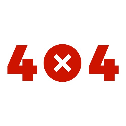 Red error 404 warning about errors vector image