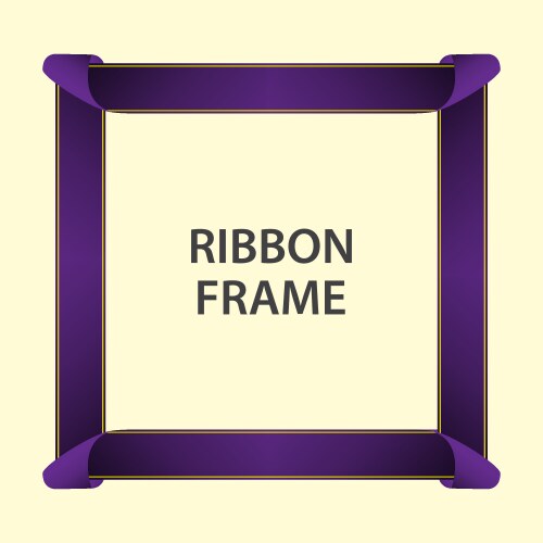 Ribbon frame template design vector image