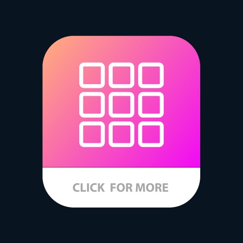 Web grid shape squares mobile app button android vector image
