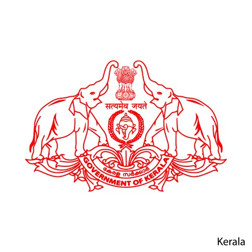 Coat arms kerala is a indian region emblem Vector Image
