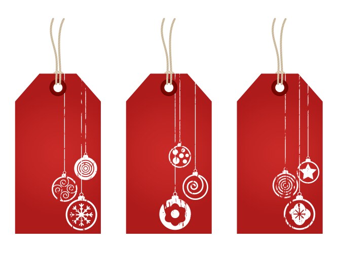 Festive Christmas Tags Vector Image