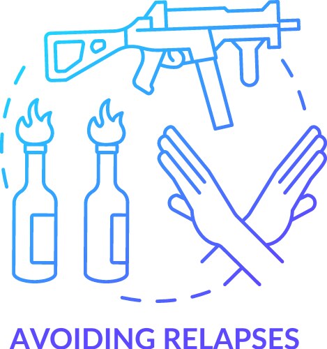 Avoiding relapses concept icon – Royalty-Free Vector | VectorStock