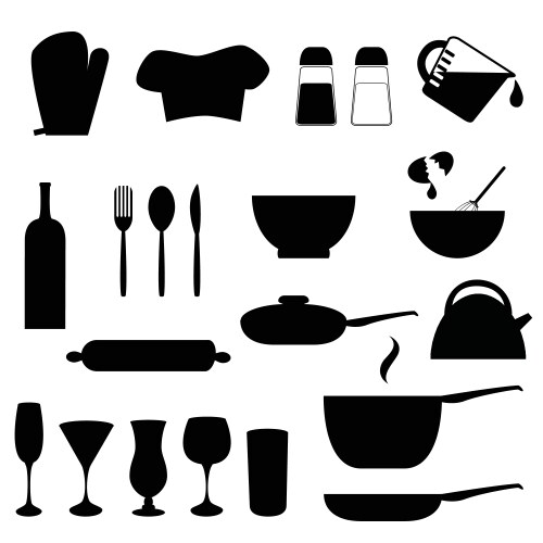 Modern Kitchen Icon Set – Royalty-Free Vector | VectorStock