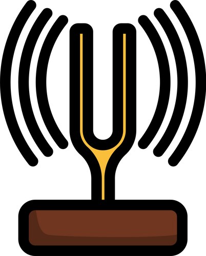 Tuning fork icon vector image