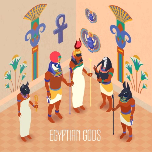 Gods of egypt Royalty Free Vector Image - VectorStock