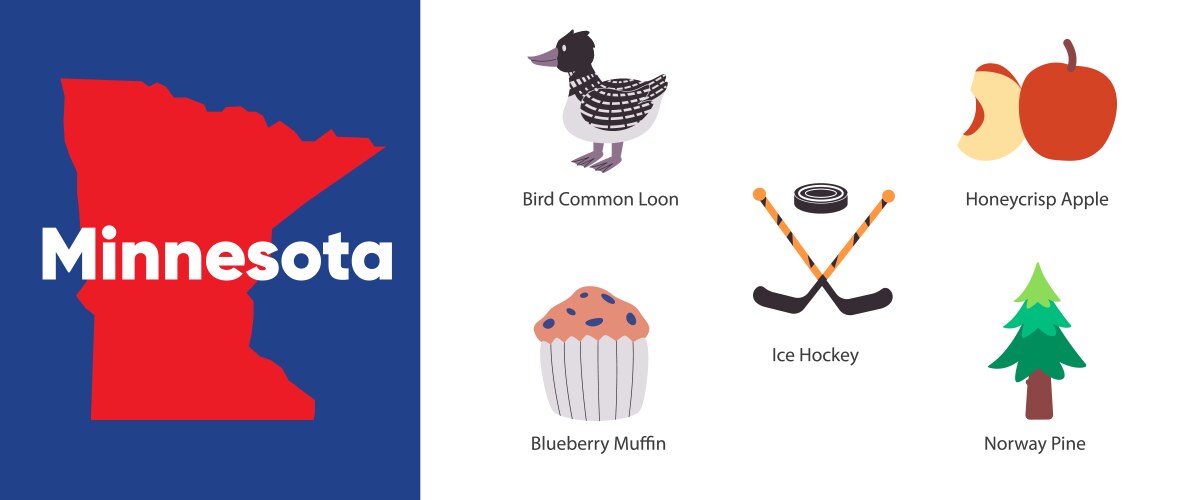 Minnesota State Loon Symbol Vector Image