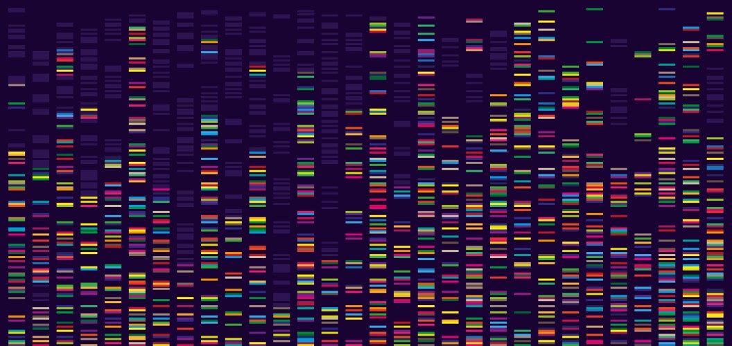 Genomic Data Sequence Visualization vektorbild