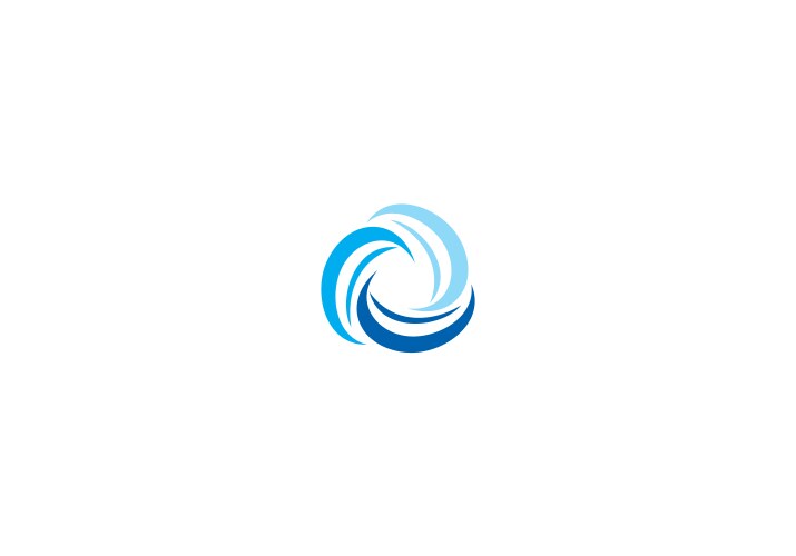 Circle wave logo symbol icon design Royalty Free Vector