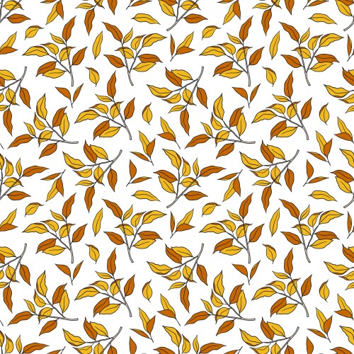 Floral autumnal leaf seamless pattern fall leaves Vector Image