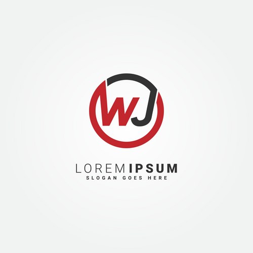 Wj logo monogram with emblem shield shape design – Royalty-Free Vector ...