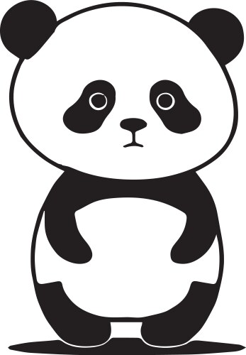 A cute cartoon panda vector image