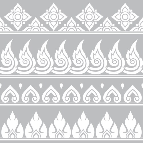 Seamless thai retro pattern repetitive vector image