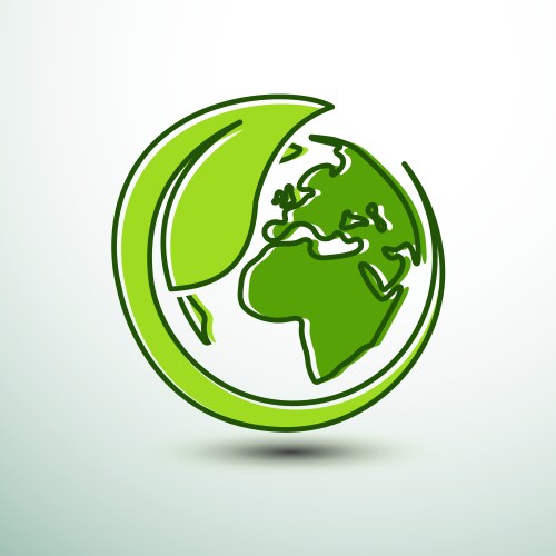 Green earth 1 Royalty Free Vector Image - VectorStock