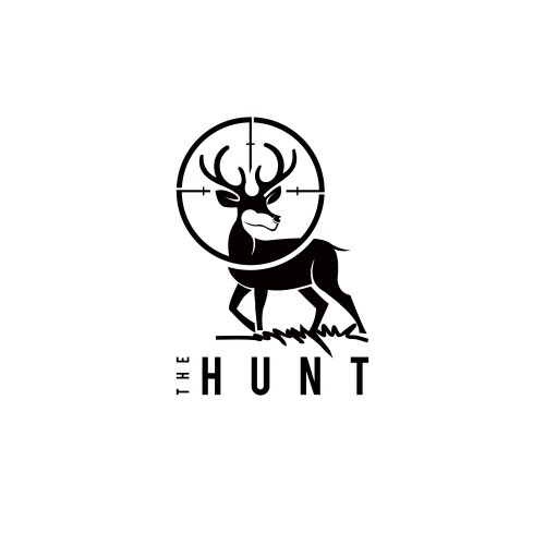 Deer Hunting Logo Concept Vector Image