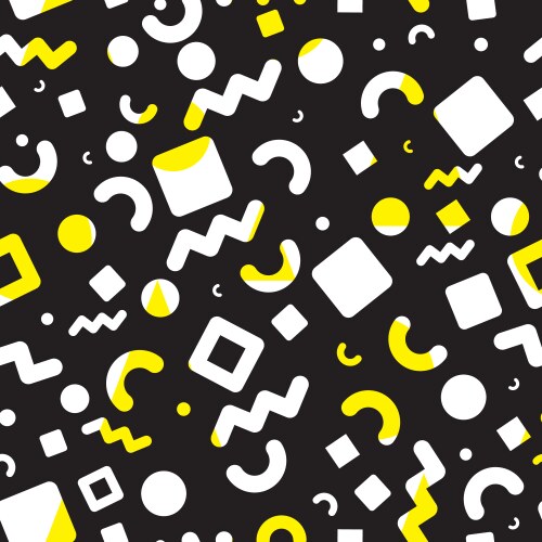 Memphis design seamless pattern Royalty Free Vector Image