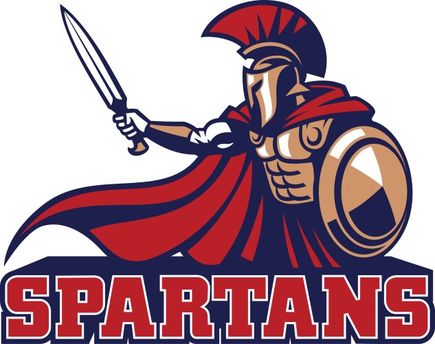 Spartan Warrior Mascot Vector Image