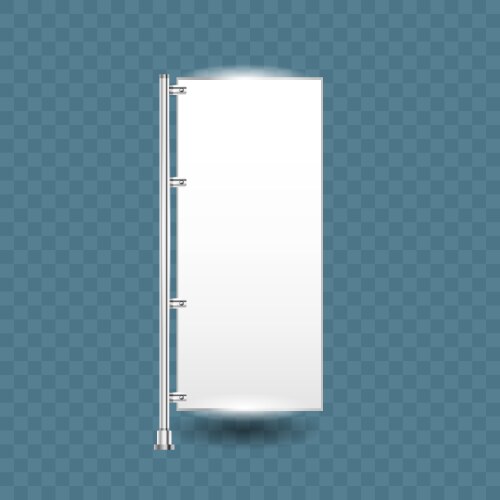Blank roll up banner display on white Vector Image