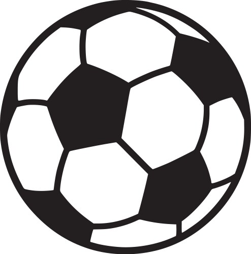 Football - black and white Vector Image