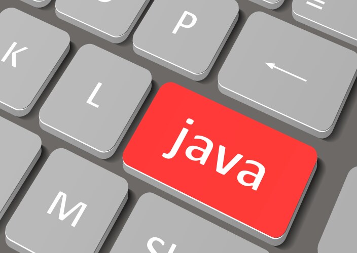 Software concept button java on computer keyboard vektorbild