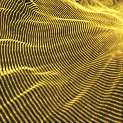 Array with dynamic particles 3d futuristic vector image