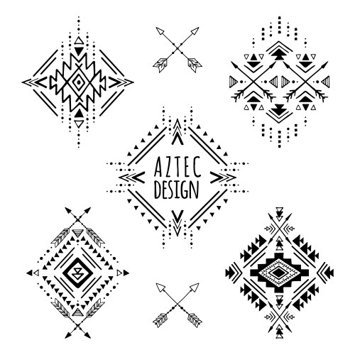 Aztec elements Royalty Free Vector Image - VectorStock