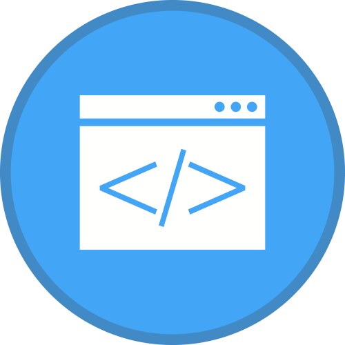 Html coding glyph multi color background vector image