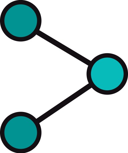User interface sharing content data web linear vector image
