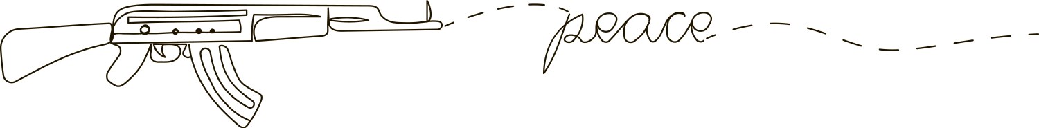 Peace continuous line drawing one art Vector Image
