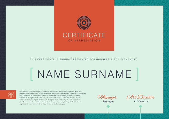Green certificate template Royalty Free Vector Image